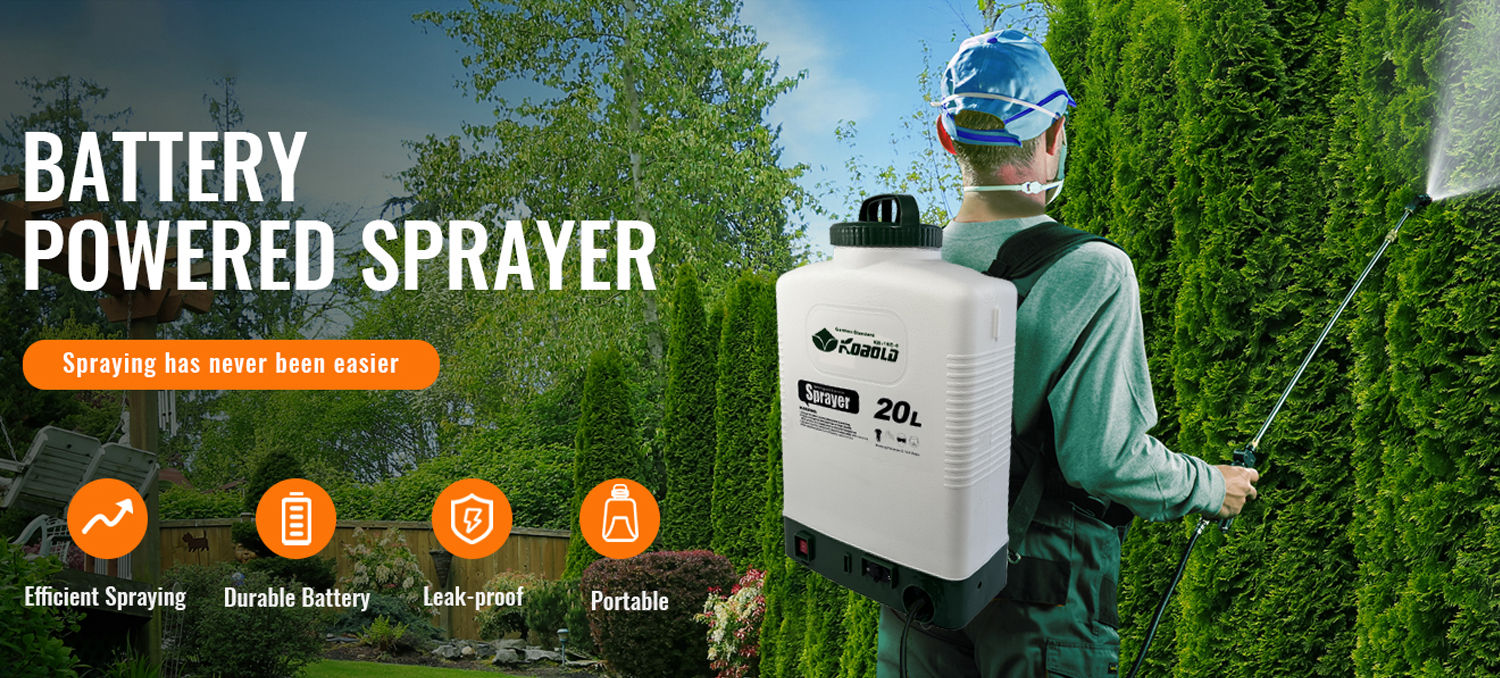 Kobold 16L Pulverizador elétrico mochila recarregável alimentado por bateria para desinfecção de jardim gramado agrícola