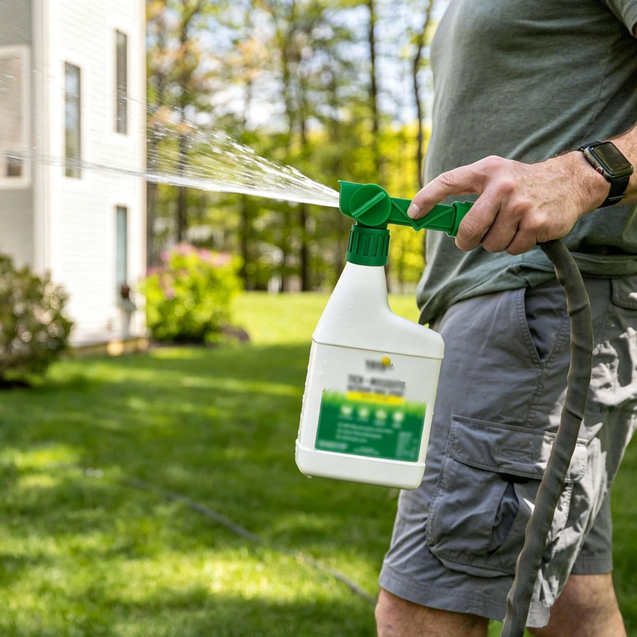 Pulverizador profissional de extremidade de mangueira de jardim com bico ajust&aacute;vel para fertiliza&ccedil;&atilde;o e limpeza