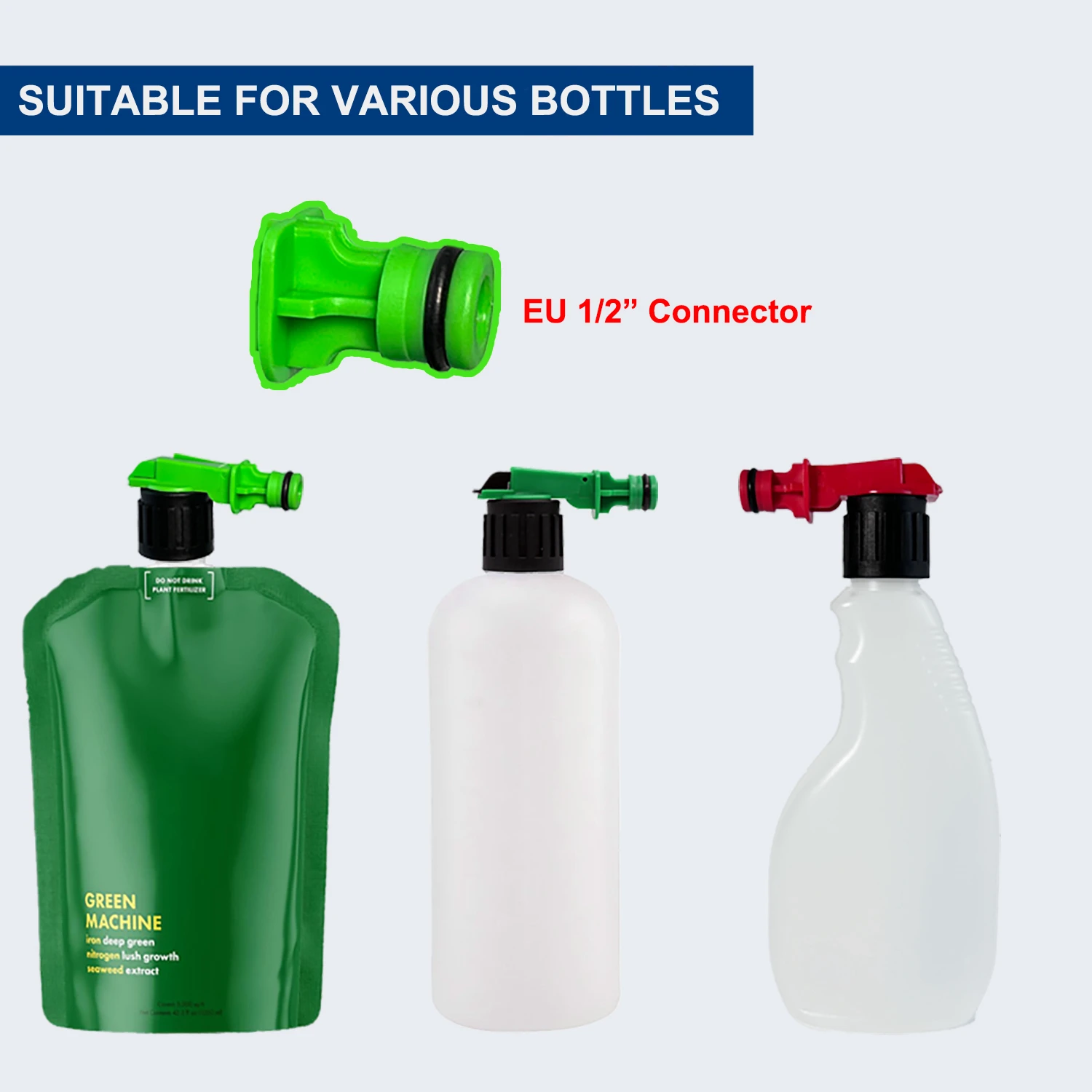 Pulverizador simplificado de jardim com extremidade de mangueira, com spray de ventilador, design sem interruptor, misturador autom&aacute;tico de fertilizante para gramado e cuidados com plantas