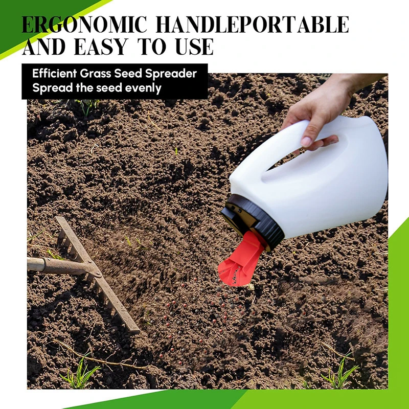 Espalhador manual de garrafa port&aacute;til de 3000ml para fertilizante de sementes de grama e areia de gelo