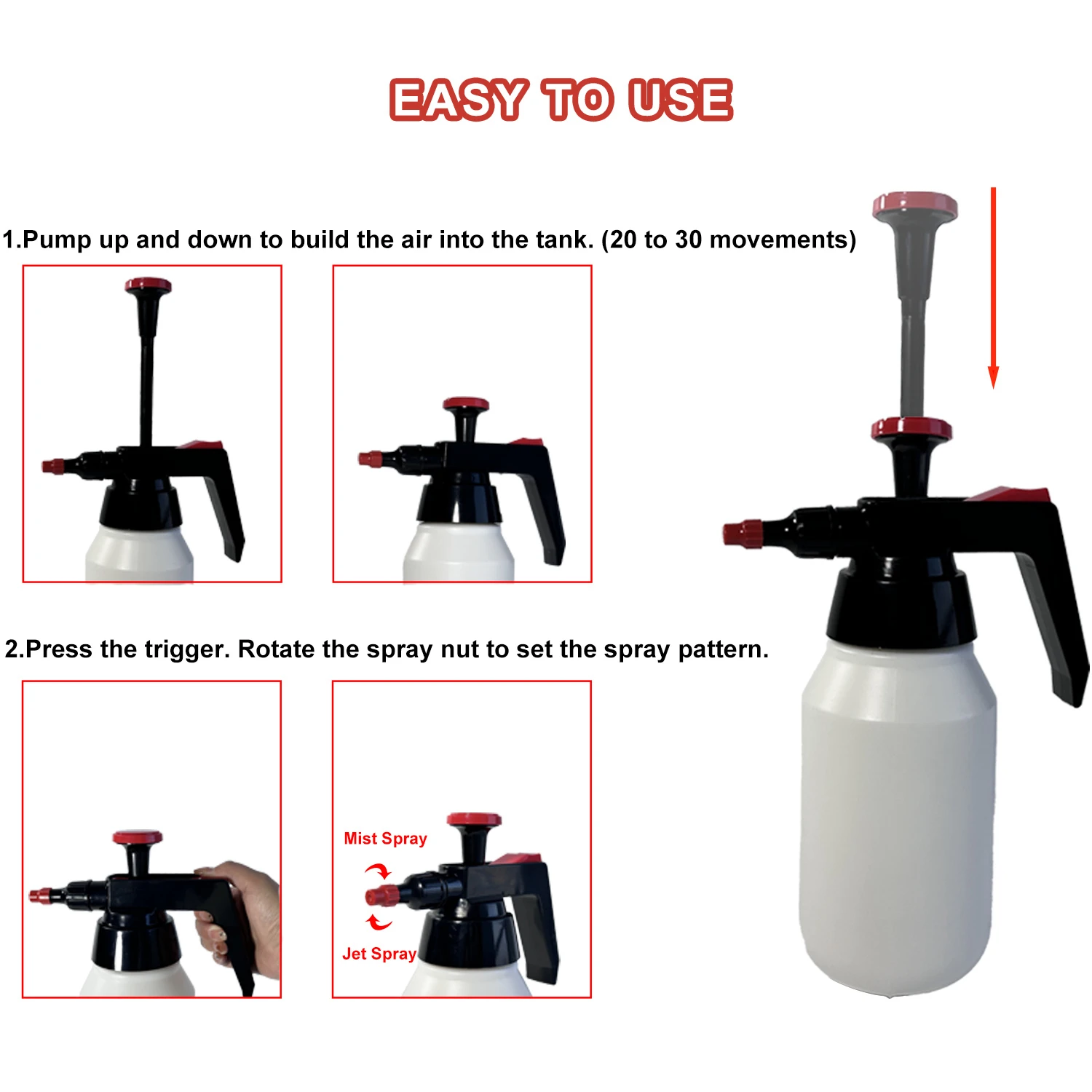 Pulverizador de press&atilde;o solvente industrial 1L com bico ajust&aacute;vel para manuten&ccedil;&atilde;o industrial de cuidados com o carro (amarelo)