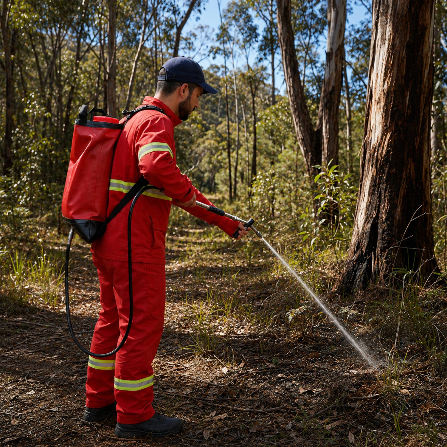 Bolsa port&aacute;til de combate a inc&ecirc;ndio de mochila 20L com almofada acolchoada para controle de inc&ecirc;ndio florestal