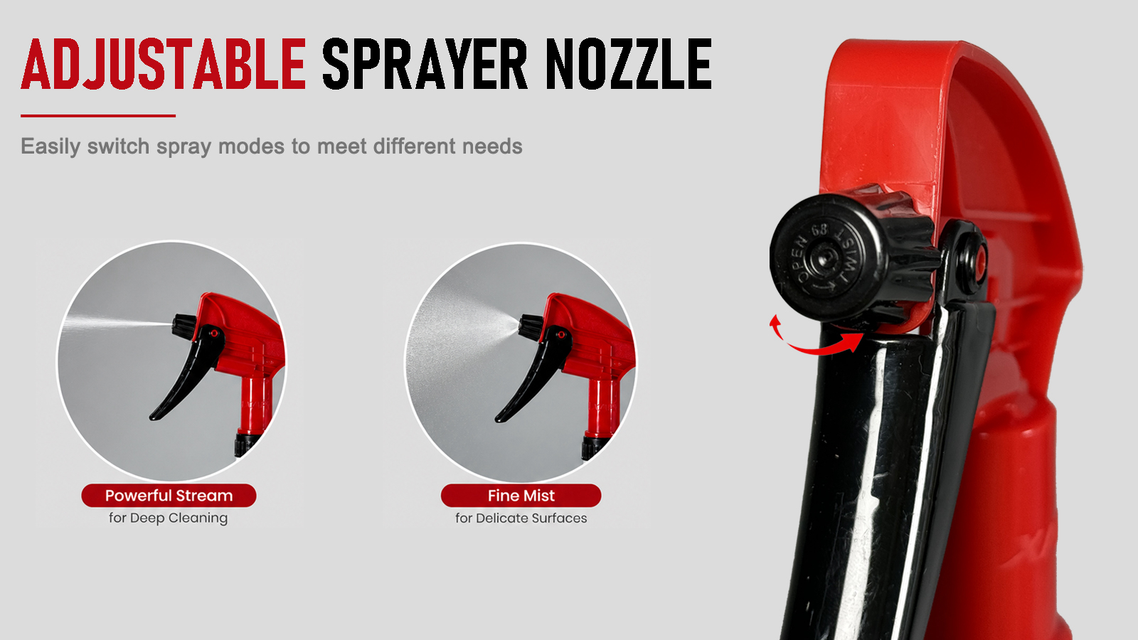 Pulverizador de gatilho profissional para serviços pesados, frasco de spray para detalhamento automotivo (750ml)