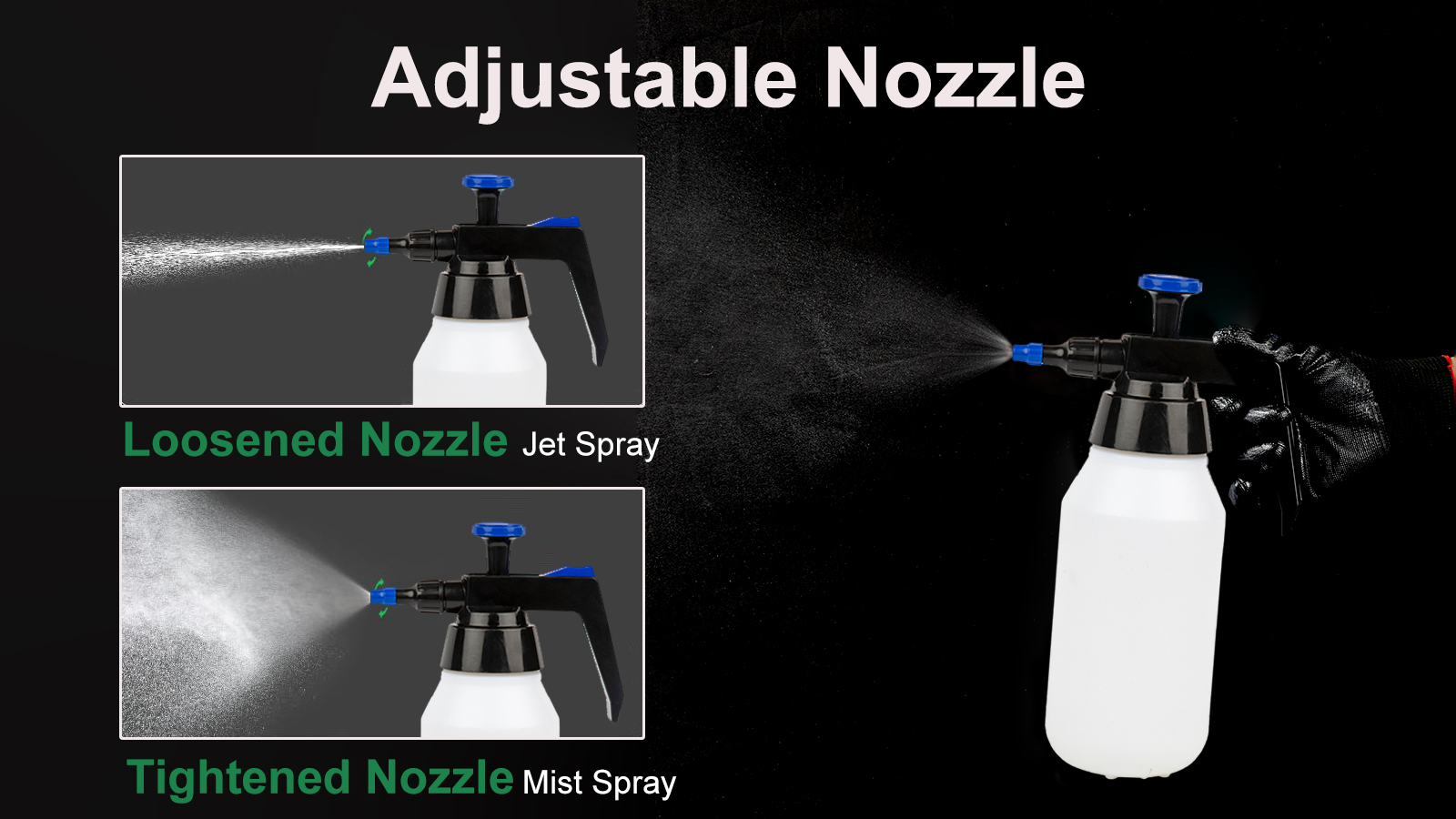 Pulverizador solvente 1.5L com bocal plástico para manutenção industrial de cuidados com o carro