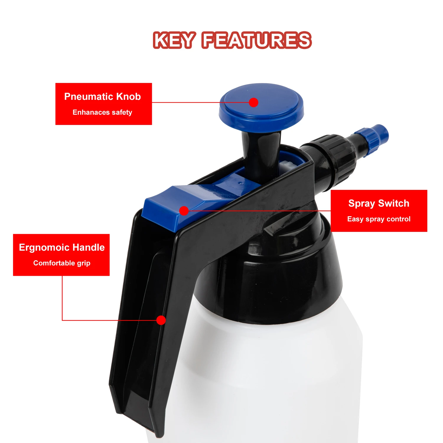 Pulverizador solvente 1.5L com bocal pl&aacute;stico para manuten&ccedil;&atilde;o industrial de cuidados com o carro