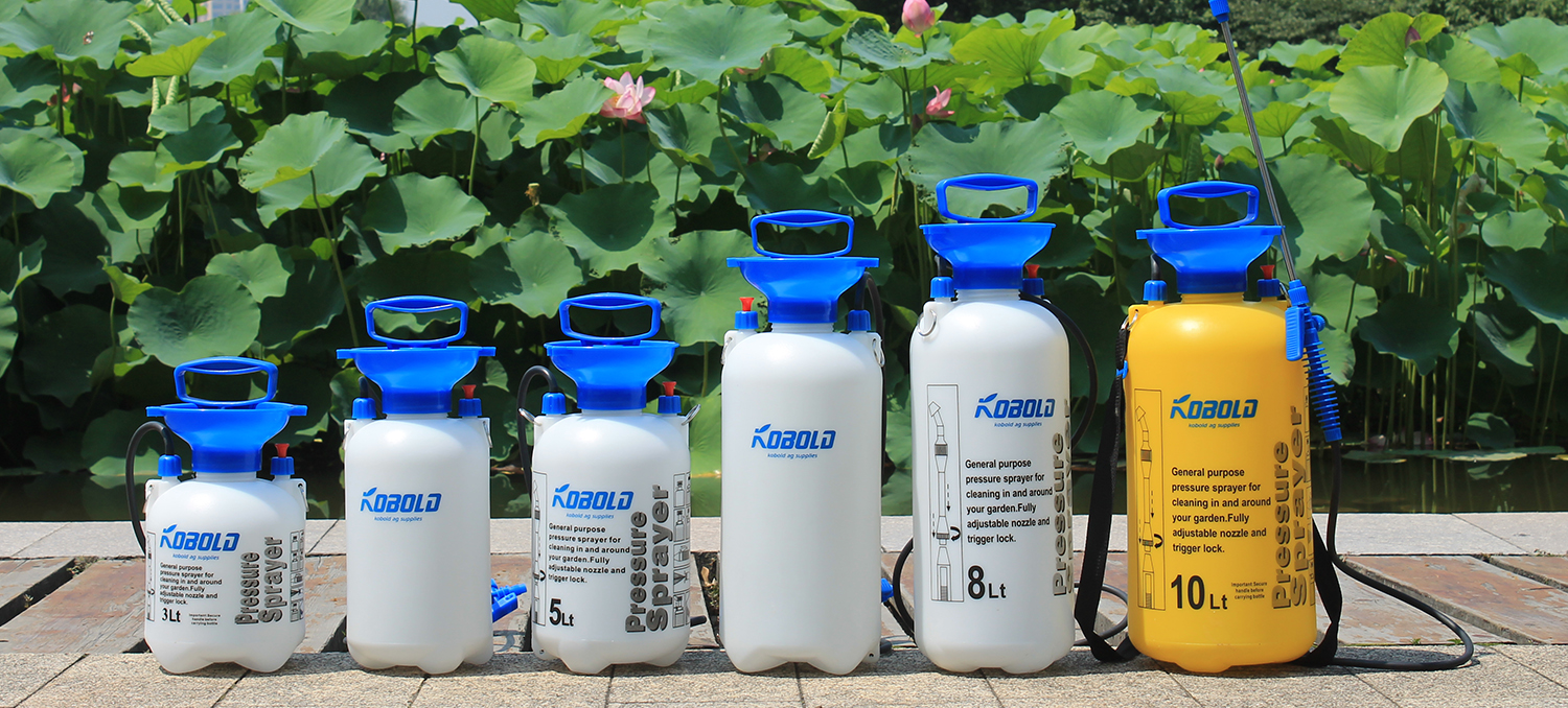 Pulverizador de pressão 3L com funil para gramado de jardim doméstico