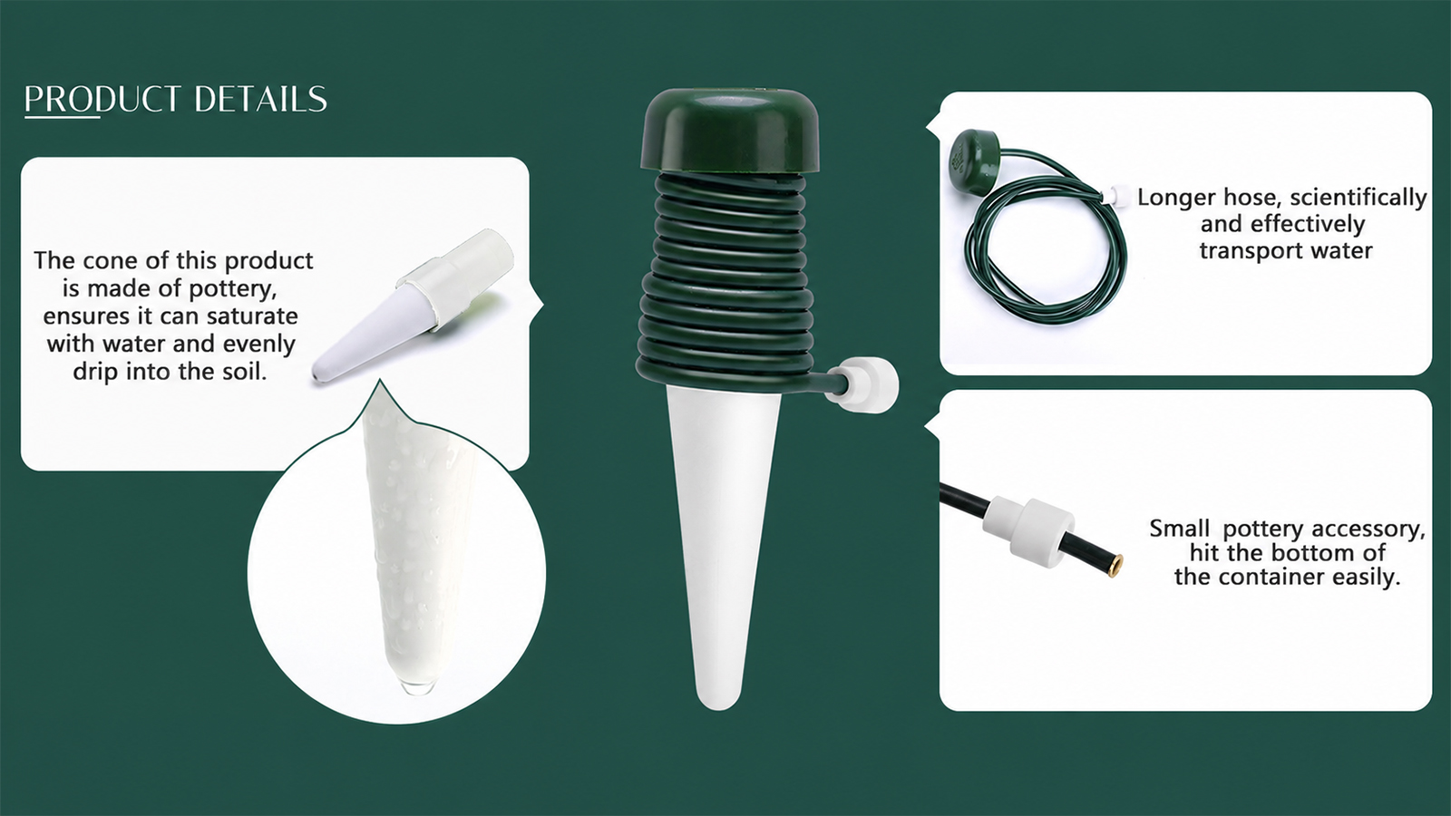 Regador automático de plantas para sistema de rega de jardim de plantas internas e externas (pequeno)