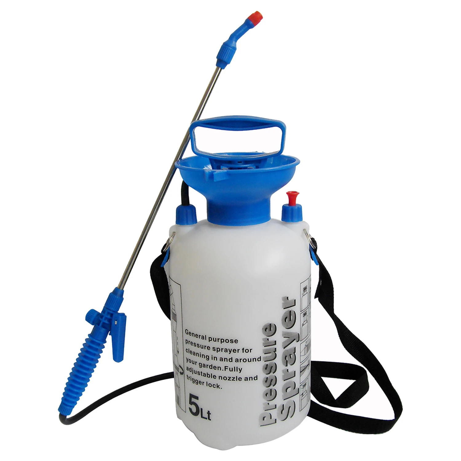 Pulverizador de press&atilde;o 5L com funil para gramado de jardim dom&eacute;stico