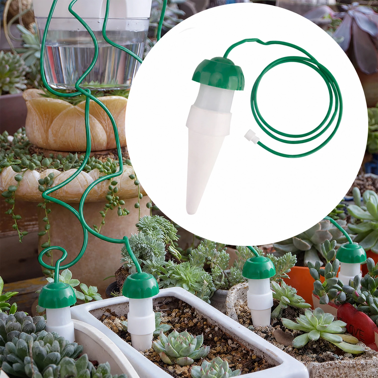 Picos de rega autom&aacute;tica para plantas, regadores autom&aacute;ticos para plantas internas e externas (grandes)