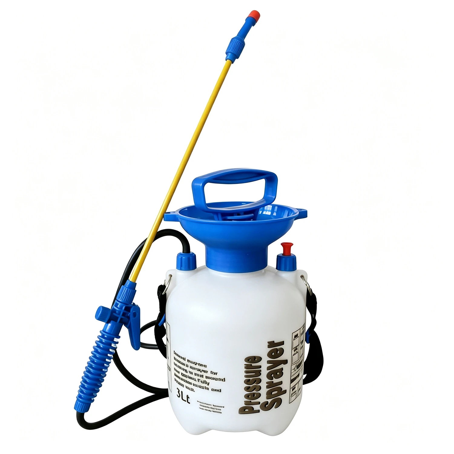 Pulverizador de press&atilde;o 3L com funil para gramado de jardim dom&eacute;stico