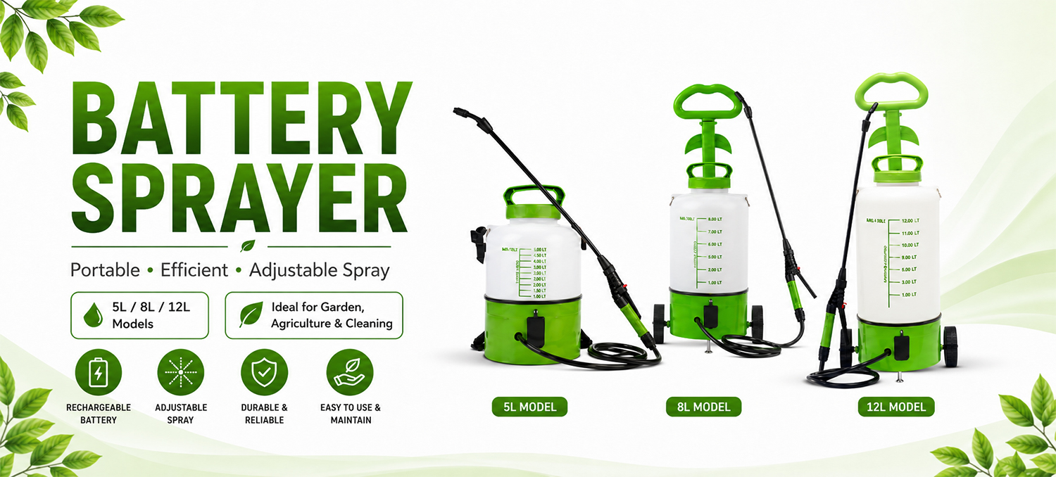 Pulverizador de bateria com carrinho 12L para jardim gramado agrícola