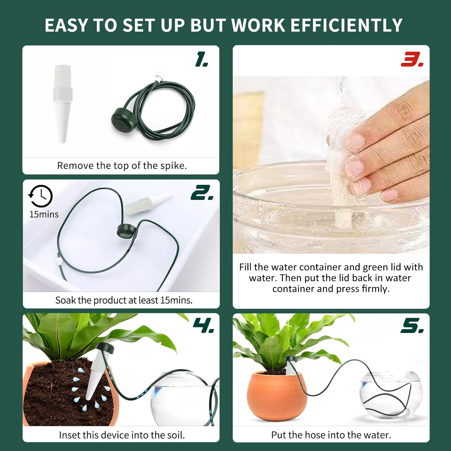 Regador autom&aacute;tico de plantas para sistema de rega de jardim de plantas internas e externas (pequeno)