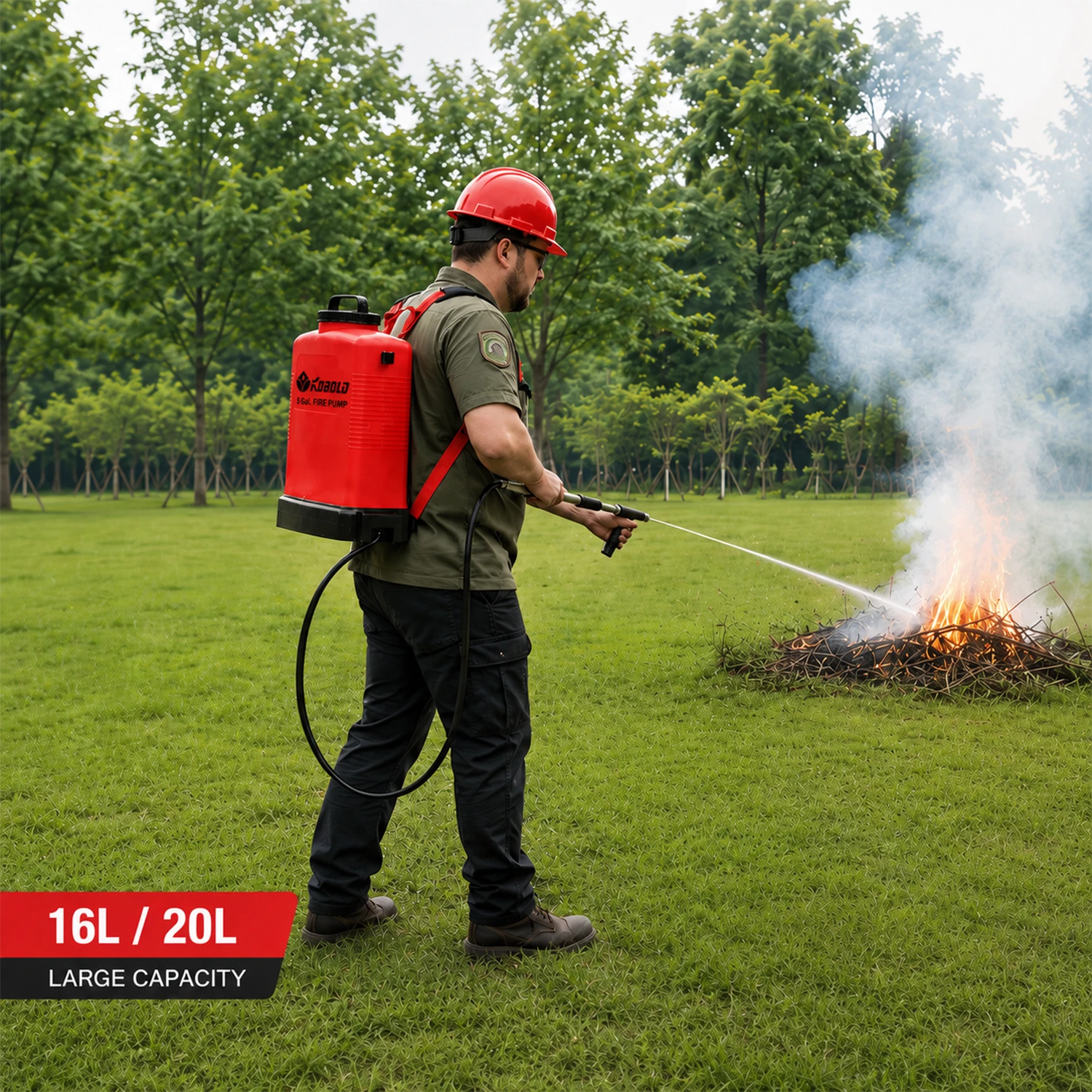 Pulverizador de combate a inc&ecirc;ndio 16L, equipamento de extin&ccedil;&atilde;o de bomba de inc&ecirc;ndio florestal para resgate de emerg&ecirc;ncia e resgate de inc&ecirc;ndio florestal