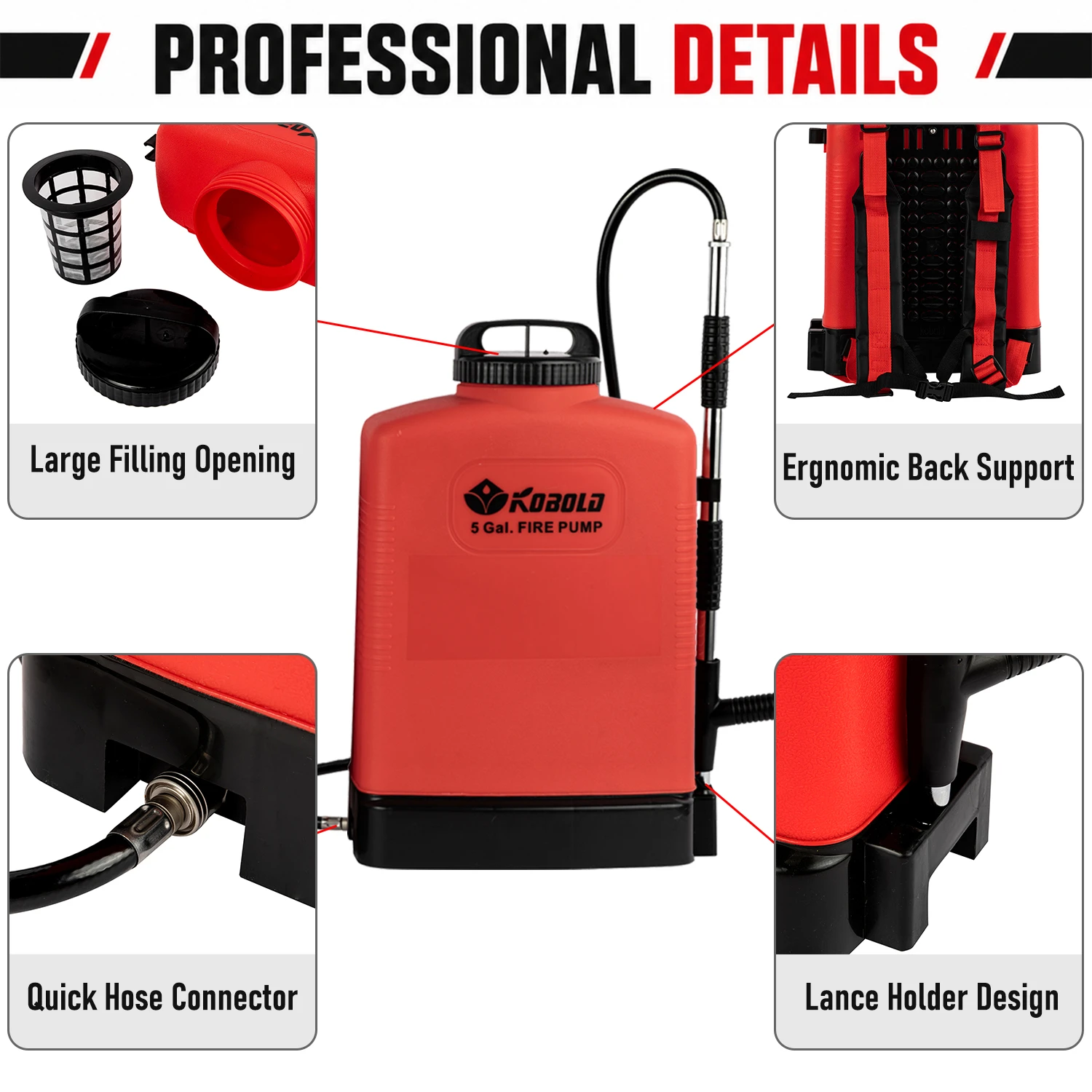 Pulverizador de combate a inc&ecirc;ndio 16L, equipamento de extin&ccedil;&atilde;o de bomba de inc&ecirc;ndio florestal para resgate de emerg&ecirc;ncia e resgate de inc&ecirc;ndio florestal